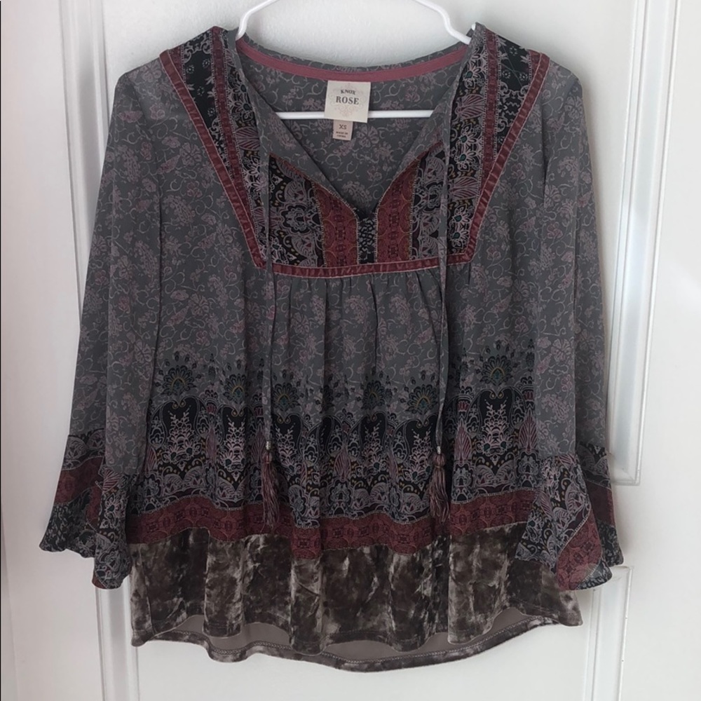 Knox Rose patterned shirt